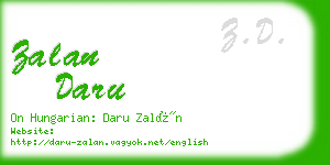 zalan daru business card